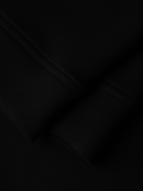 Ombre Clothing Pánske tepláky so žebrovanými nohavicami a gumovým potlačou - čierne V1 OM-PASK-0223 Ombre Clothing