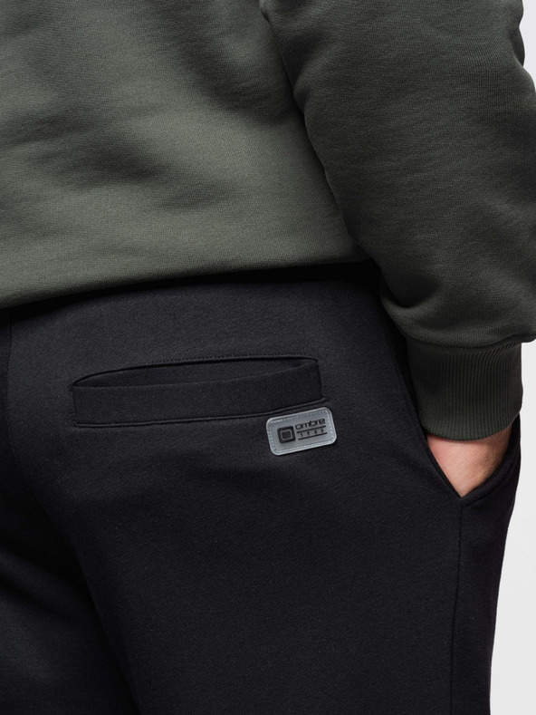 Ombre Clothing Pánske tepláky joggers - čierne V2 OM-PASK-0280 Ombre Clothing