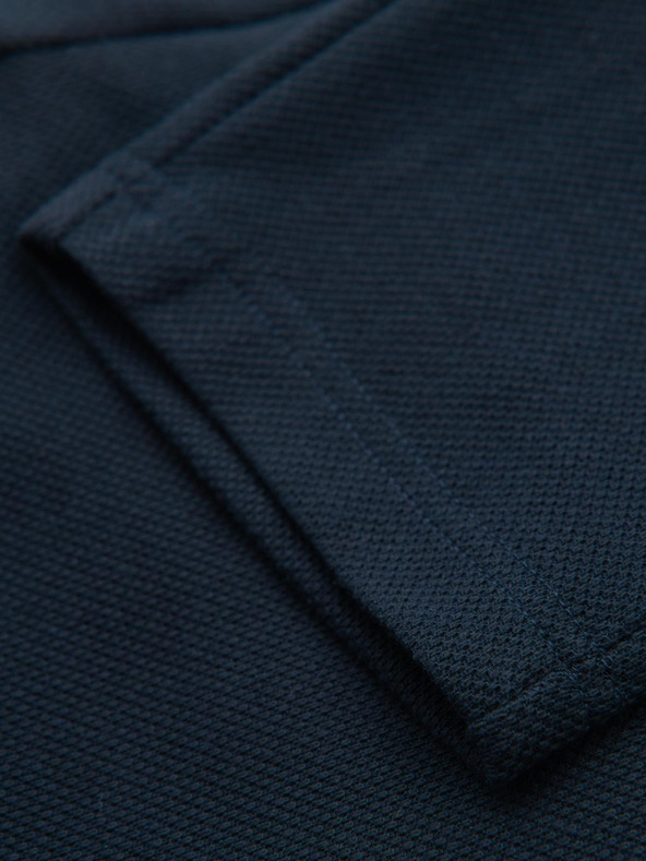 Ombre Clothing Pánske pletené nohavice s pružným pásom - tmavo modré V3 OM-PACP-0116 Ombre Clothing