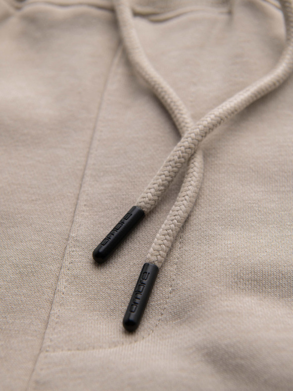 Ombre Clothing Pánske tepláky jogger - béžové V3 OM-PASK-0280 Ombre Clothing