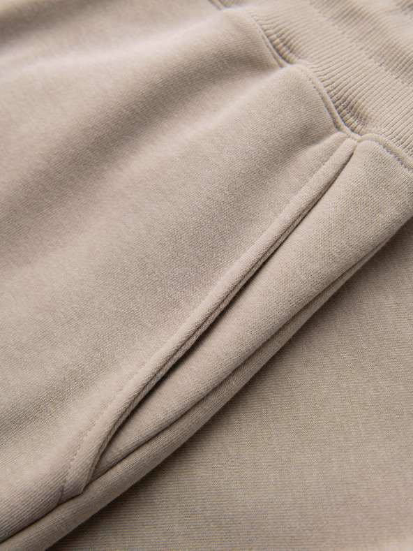 Ombre Clothing Pánske tepláky jogger - béžové V3 OM-PASK-0280 Ombre Clothing