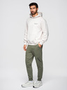 Ombre Clothing Pánske tepláky joggers - olivové V4 OM-PASK-0280 Ombre Clothing