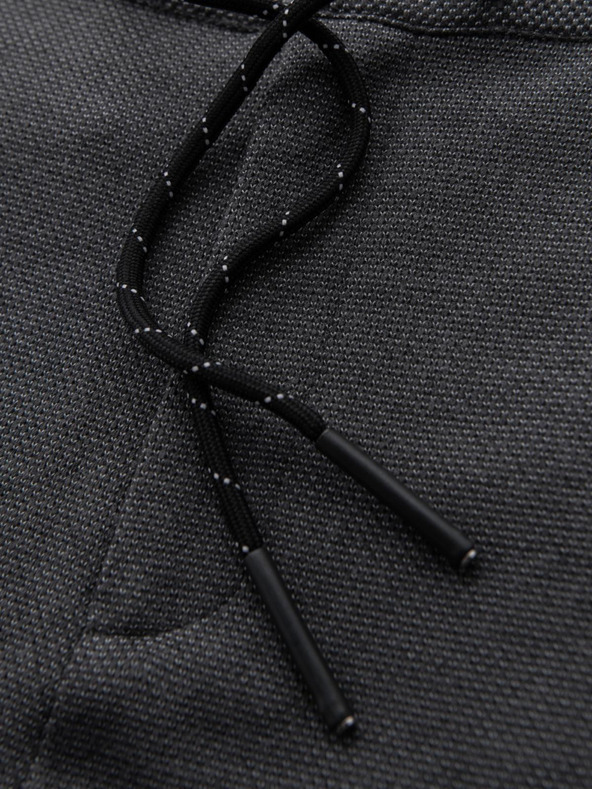 Ombre Clothing Pánske pletené nohavice s elastickým pásom - tmavo sivé V2 OM-PACP-0116 Ombre Clothing