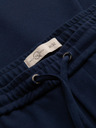 Ombre Clothing Pánske nohavice z piké úpletu s nastaviteľným pásom - tmavo modré V1 OM-PACP-0283 Ombre Clothing