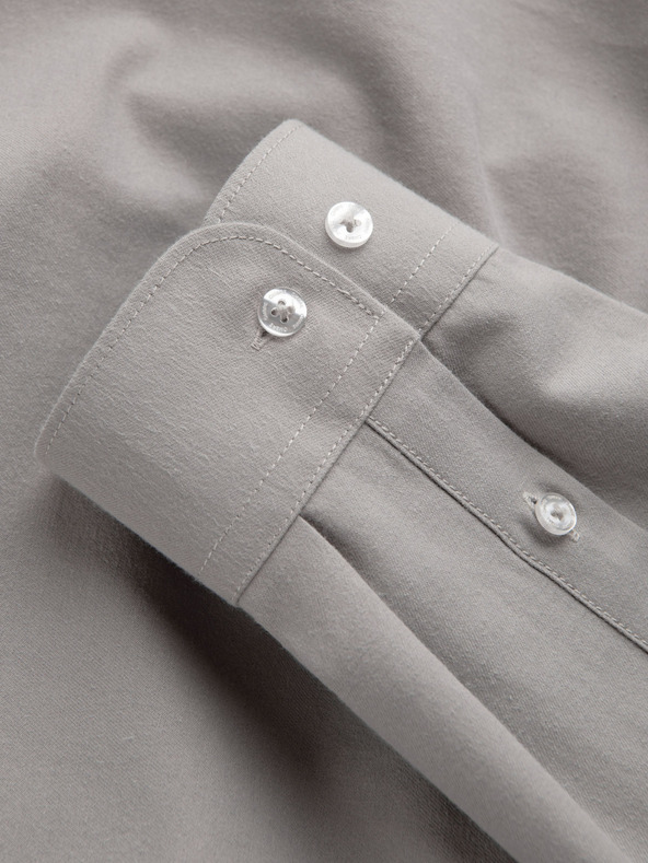 Ombre Clothing Pánska košeľa klasického regular fit strihu - sivá V1 K694 Ombre Clothing