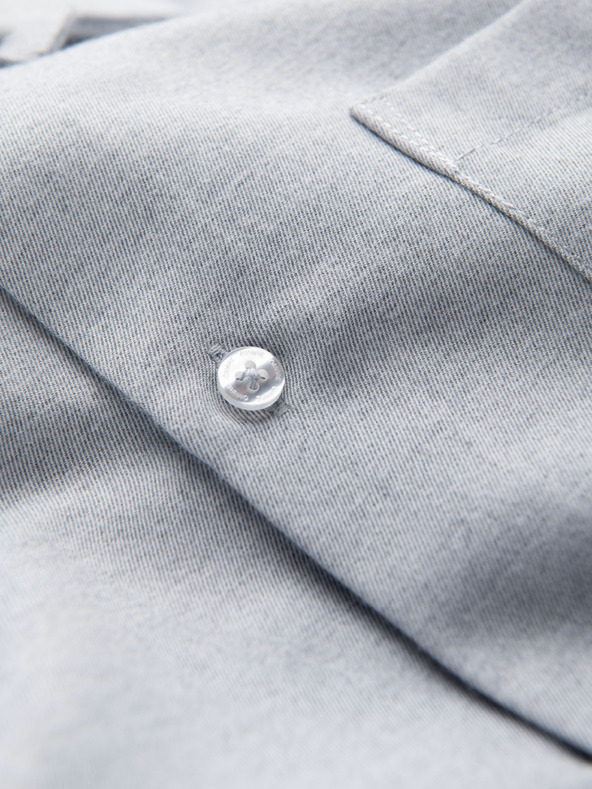 Ombre Clothing Pánska košeľa klasického regular fit strihu - sivá melanž V2 K694 Ombre Clothing