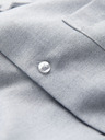 Ombre Clothing Pánska košeľa klasického regular fit strihu - sivá melanž V2 K694 Ombre Clothing
