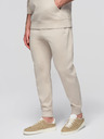 Ombre Clothing Pánska bavlnená tepláková súprava mikina s vreckom na bruchu + nohavice jogger - svetlo béžová V1 Z121 Ombre Clothing