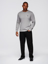 Ombre Clothing Pánska klasická mikina s okrúhlym výstrihom - sivá V4 OM-SSNZ-0243 Ombre Clothing