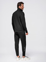 Ombre Clothing Pánska tepláková súprava mikina so stojačekom + nohavice jogger - čierna V1 Z117 Ombre Clothing