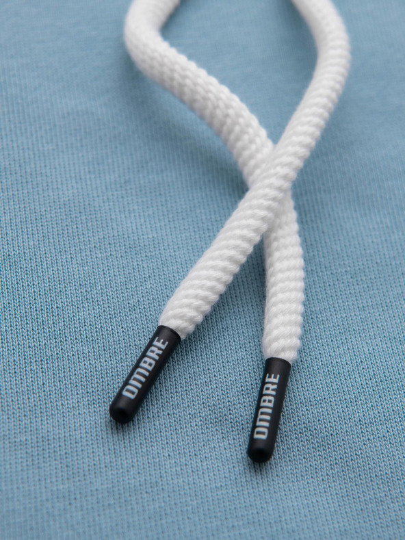 Ombre Clothing Pánska mikina s vreckom na bruchu BASIC s kapucňou - modrá V7 B1674 Ombre Clothing