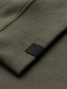 Ombre Clothing Pánska mikina s kontrastným lemovaním a raglánovými rukávmi - olivová V1 OM-SSNZ-0200 Ombre Clothing