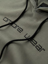 Ombre Clothing Pánska mikina s vreckom na bruchu, výšivkou a kapucňou - khaki V3 OM-SSNZ-0241 Ombre Clothing