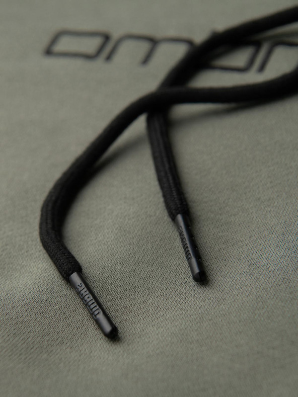 Ombre Clothing Pánska mikina s vreckom na bruchu, výšivkou a kapucňou - khaki V3 OM-SSNZ-0241 Ombre Clothing