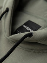 Ombre Clothing Pánska mikina s vreckom na bruchu, výšivkou a kapucňou - khaki V3 OM-SSNZ-0241 Ombre Clothing