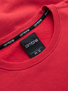 Ombre Clothing Pánska mikina s okrúhlym výstrihom a nášivkou - červená V1 B1713 Ombre Clothing