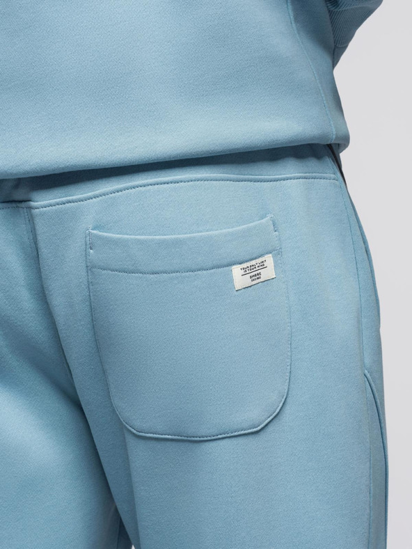 Ombre Clothing Pánska tepláková súprava mikina s kapucňou + nohavice jogger - svetlo modrá V7 Z119 Ombre Clothing