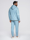 Ombre Clothing Pánska tepláková súprava mikina s kapucňou + nohavice jogger - svetlo modrá V7 Z119 Ombre Clothing