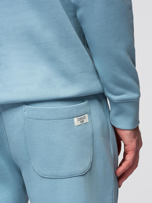 Ombre Clothing Pánska bavlnená tepláková súprava mikina + nohavice jogger - modrá V7 Z121 Ombre Clothing