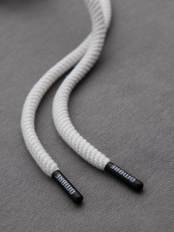 Ombre Clothing Pánska mikina BASIC s vreckom na bruchu a kapucňou - sivá V8 B1674 Ombre Clothing