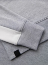 Ombre Clothing Pánska mikina s kontrastným lemovaním a raglánovými rukávmi - sivý melír V2 OM-SSNZ-0200 Ombre Clothing