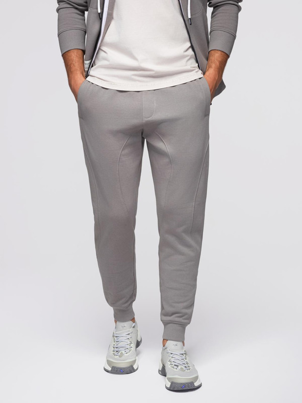 Ombre Clothing Pánska tepláková súprava mikina s kapucňou + nohavice jogger - sivá V8 Z119 Ombre Clothing