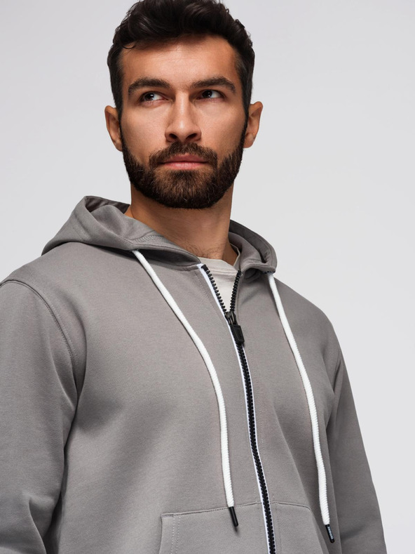 Ombre Clothing Pánska tepláková súprava mikina s kapucňou + nohavice jogger - sivá V8 Z119 Ombre Clothing