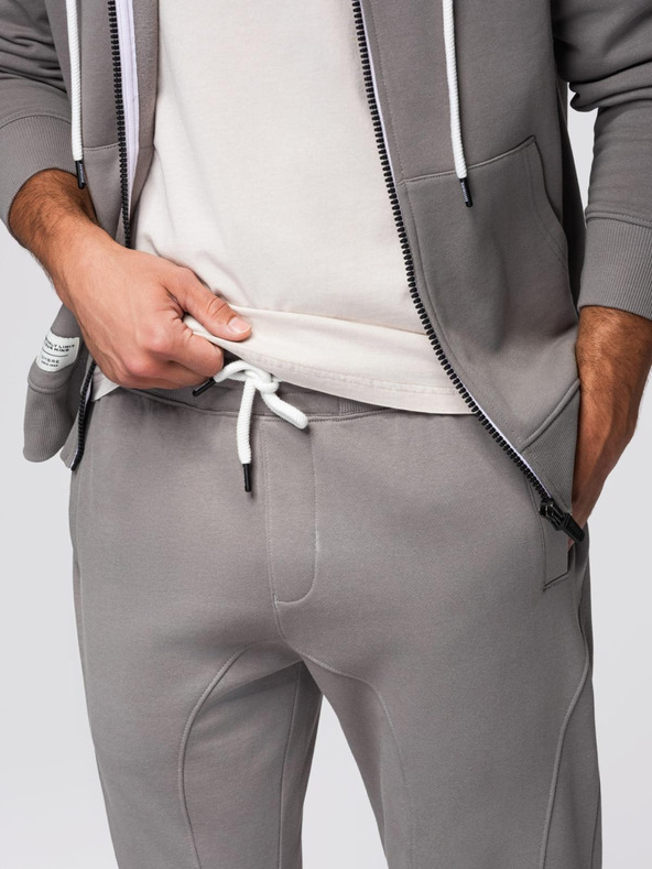 Ombre Clothing Pánska tepláková súprava mikina s kapucňou + nohavice jogger - sivá V8 Z119 Ombre Clothing