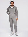 Ombre Clothing Pánska tepláková súprava mikina s kapucňou + nohavice jogger - sivá V8 Z119 Ombre Clothing
