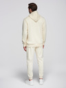 Ombre Clothing Pánska bavlnená tepláková súprava klokaní mikina + nohavice jogger - krémová V11 Z121 Ombre Clothing