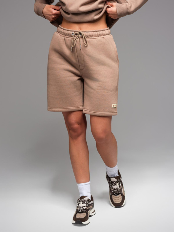 Ombre Clothing UNISEX tepláková súprava mikina + šortky - hnedá V16 Z108 Ombre Clothing