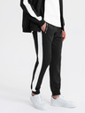 Ombre Clothing Pánska oldschoolová tepláková súprava mikina s kapucňou + nohavice jogger - čierna V1 Z118 Ombre Clothing
