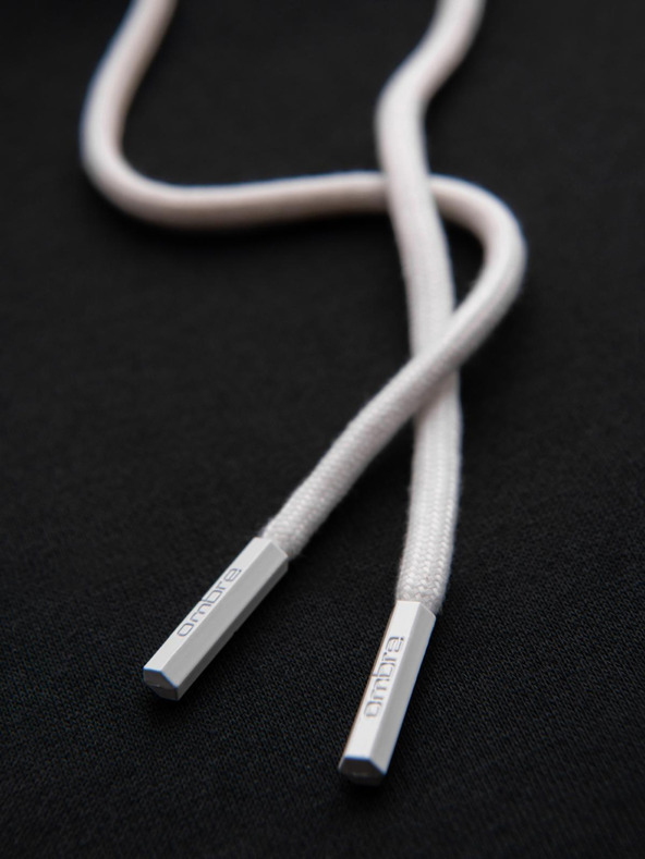 Ombre Clothing Pánska mikina s kontrastným prešívaním a kapucňou - čierna V1 OM-SSNZ-0250 Ombre Clothing