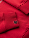 Ombre Clothing Pánska mikina s kapucňou a vysokoškolským potlačou - červená V1 B1714 Ombre Clothing