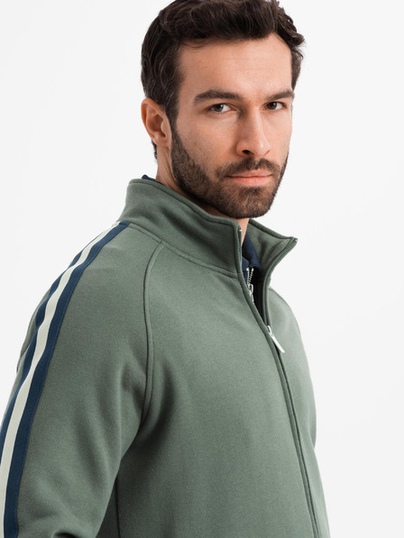 Ombre Clothing Pánska tepláková súprava mikina + tepláky jogger - olivová V2 Z114 Ombre Clothing