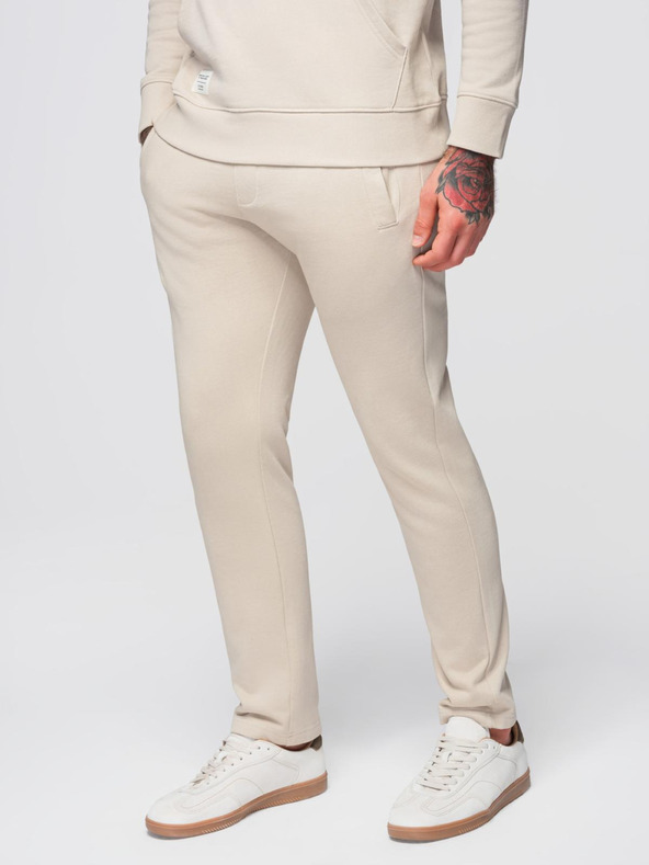 Ombre Clothing Pánska tepláková súprava mikina + nohavice regular fit - béžová V1 Z120 Ombre Clothing