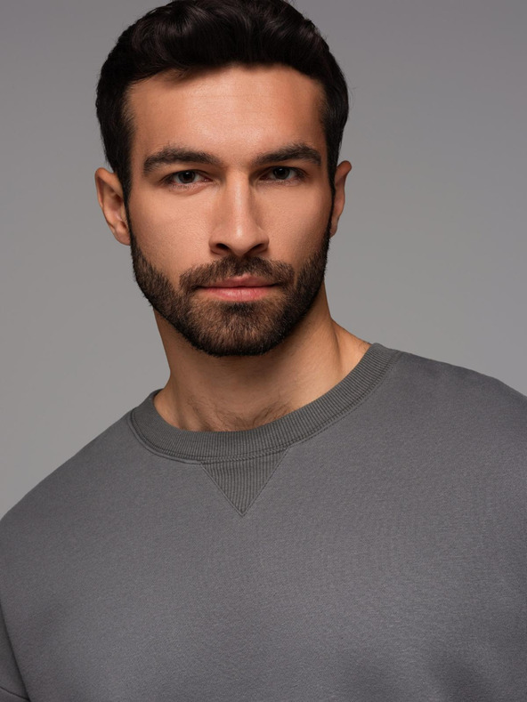 Ombre Clothing UNISEX tepláková súprava v športovom štýle s nohavicami a mikinou - sivá V18 Z109 Ombre Clothing