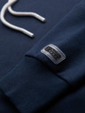 Ombre Clothing Pánska mikina s kontrastným prešívaním a kapucňou - tmavo modrá V2 OM-SSNZ-0250 Ombre Clothing