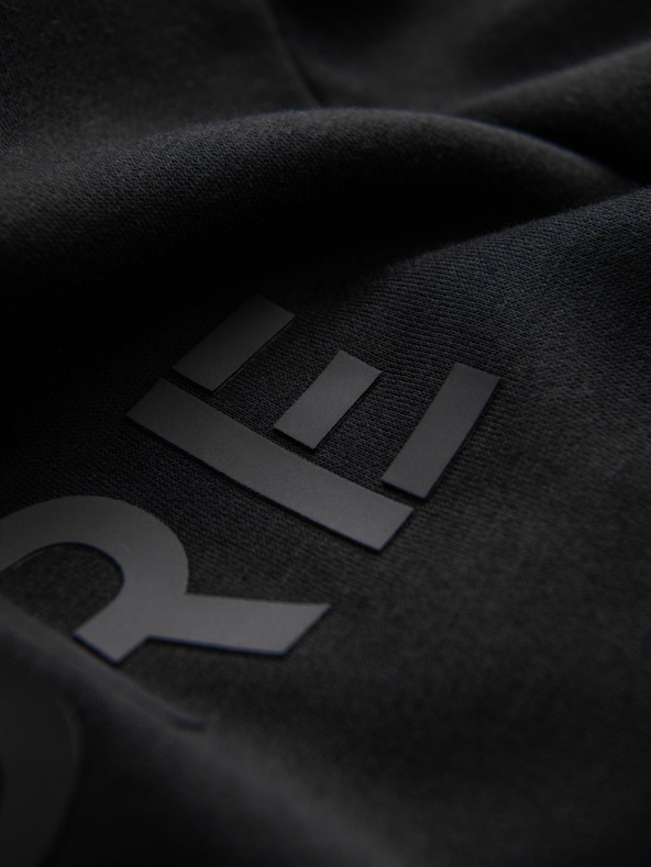 Ombre Clothing Klasická pánska mikina s nápismi - čierna V4 B1711 Ombre Clothing