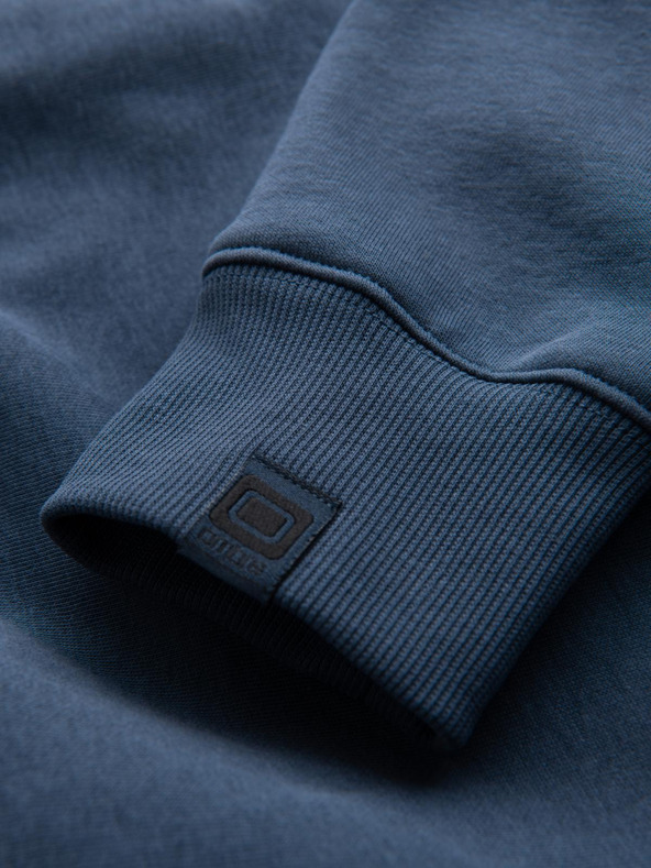 Ombre Clothing Pánska športová mikina s veľkou potlačou - tmavo modrá V2 B1714 Ombre Clothing