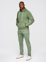 Ombre Clothing Pánska tepláková súprava mikina + nohavice regular fit - svetlo zelená V3 Z120 Ombre Clothing