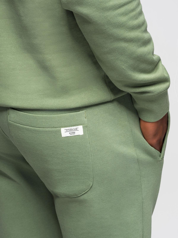 Ombre Clothing Pánska tepláková súprava mikina + nohavice regular fit - svetlo zelená V3 Z120 Ombre Clothing