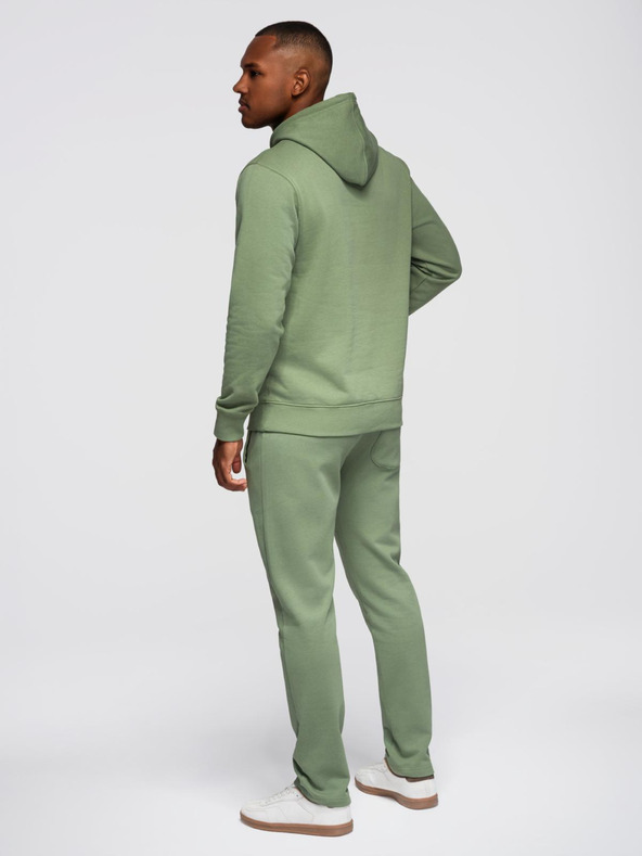 Ombre Clothing Pánska tepláková súprava mikina + nohavice regular fit - svetlo zelená V3 Z120 Ombre Clothing