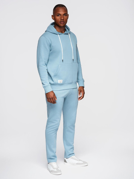 Ombre Clothing Pánska tepláková súprava mikina + nohavice regular fit - svetlo modrá V7 Z120 Ombre Clothing