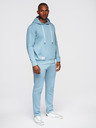 Ombre Clothing Pánska tepláková súprava mikina + nohavice regular fit - svetlo modrá V7 Z120 Ombre Clothing