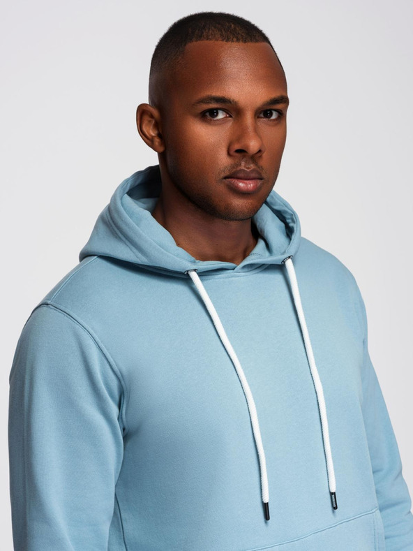 Ombre Clothing Pánska tepláková súprava mikina + nohavice regular fit - svetlo modrá V7 Z120 Ombre Clothing