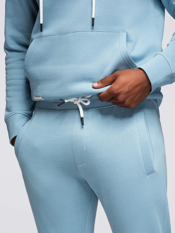 Ombre Clothing Pánska tepláková súprava mikina + nohavice regular fit - svetlo modrá V7 Z120 Ombre Clothing