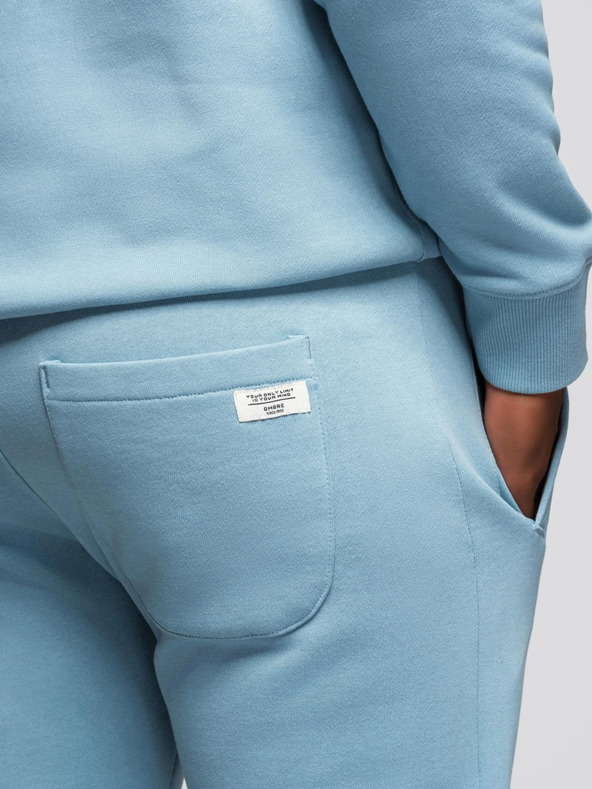 Ombre Clothing Pánska tepláková súprava mikina + nohavice regular fit - svetlo modrá V7 Z120 Ombre Clothing