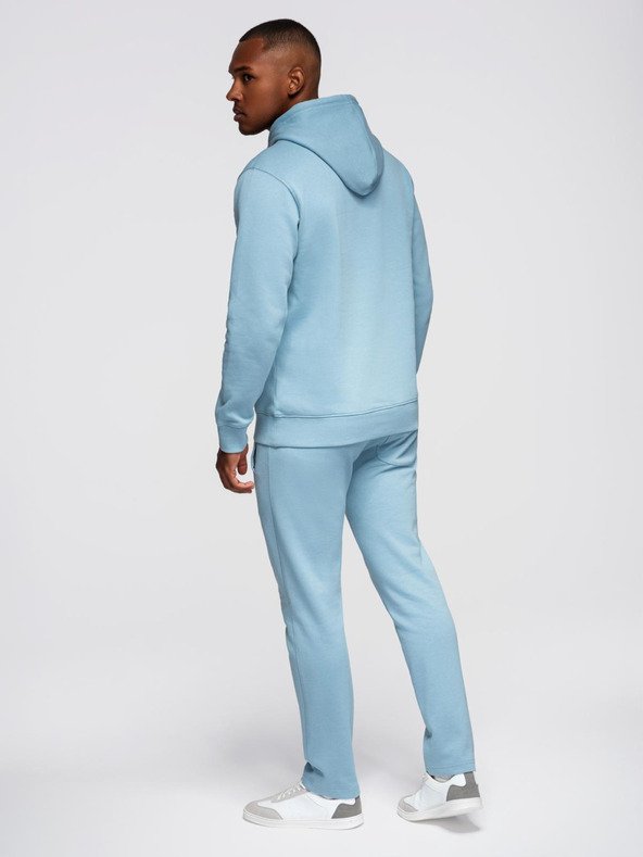 Ombre Clothing Pánska tepláková súprava mikina + nohavice regular fit - svetlo modrá V7 Z120 Ombre Clothing