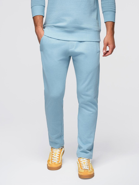 Ombre Clothing Pánska tepláková súprava mikina s okrúhlym výstrihom + nohavice regular fit - svetlo modrá V7 Z122 Ombre Clothing